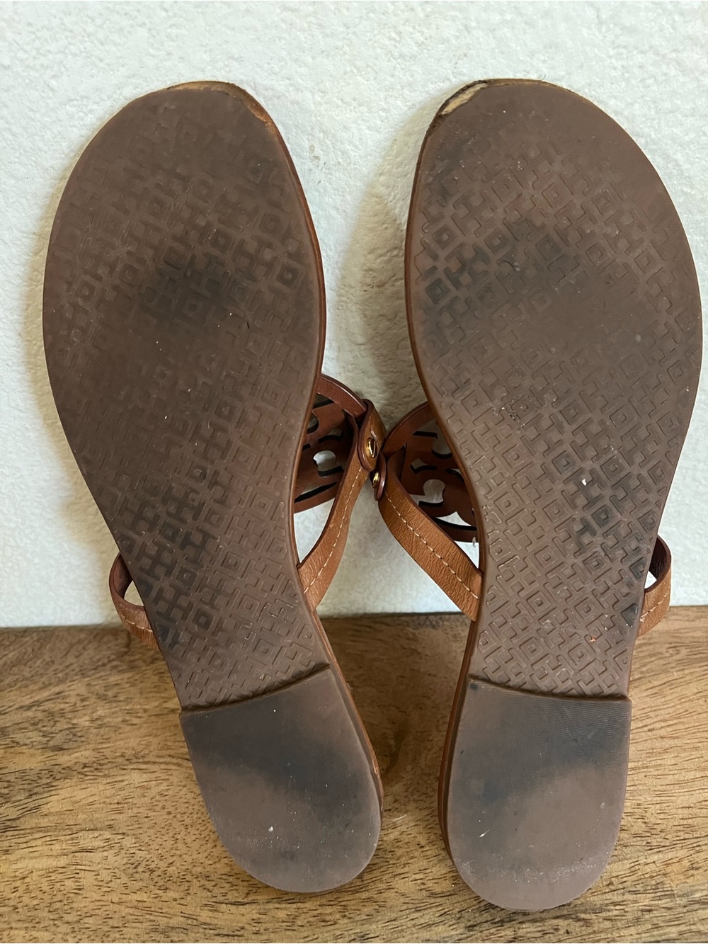 Tory Burch Miller Brown Leather Sandals Size 11 M - Picture 9 of 17